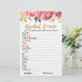 Papier Mariage films émoji avec réponses douche nuptiale (Debout devant)