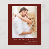 Papier Mariage Fleuris Photo Bourgogne Budget (Dos)