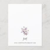 Papier Mariage Fleurs Violettes Lavande Budget 2 (Dos)