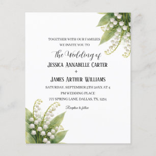 Papier Mariage Floral Aquarelle Blanc de Muguet
