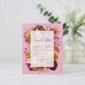 Papier Mariage Floral Automne - BUDGET Orange Bourgogne (Debout devant)