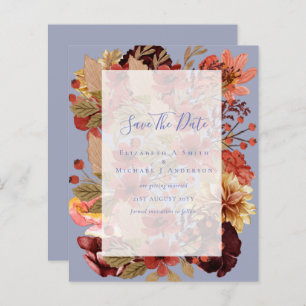 Papier Mariage Floral Automne - BUDGET Orange Bourgogne