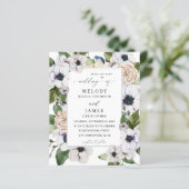 Papier Mariage floral blanc anémone budget (Debout devant)