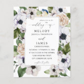 Papier Mariage floral blanc anémone budget (Devant)