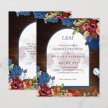 Mariage Floral bleu Bourgogne rustique