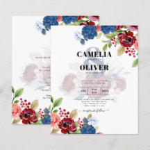 Mariage Floral bleu Bourgogne rustique