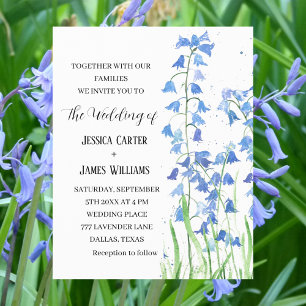 Papier Mariage floral Bluebells Watercolor