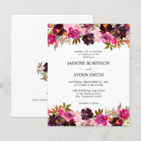 Mariage Floral Bourgogne, rose et pourpre