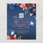 Papier Mariage Floral Bourguignon Rustique (Dos)