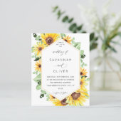 Papier Mariage floral Budget Sunflower & Eucalyptus MOD (Debout devant)