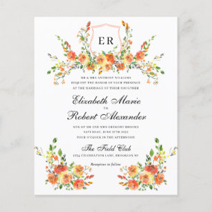Papier MARIAGE Floral Crest