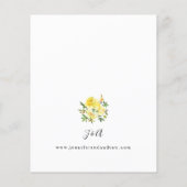 Papier Mariage floral jaune budget (Dos)