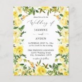 Papier Mariage Floral Jaune Budget V2 (Devant)