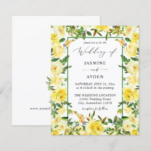 Papier Mariage Floral Jaune Budget V3