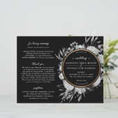 Papier Mariage floral noir et blanc spectaculaire (Debout devant)