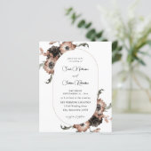 Papier Mariage floral noir et naturel budget (Debout devant)