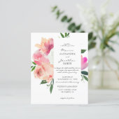 Papier Mariage floral rose et blanc Budget (Debout devant)