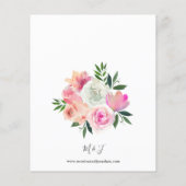 Papier Mariage floral rose et blanc Budget (Dos)
