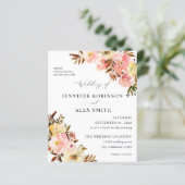 Papier Mariage Floral rose et jaune Budget (Debout devant)