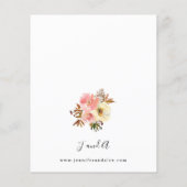 Papier Mariage Floral rose et jaune Budget (Dos)