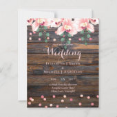 Papier Mariage floral rose Rose rustique (Devant)