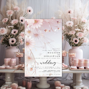 Papier Mariage floral rose vif enchanteur