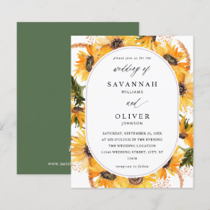 Papier Mariage Floral Tournesol Automne Budget