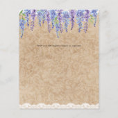 Papier Mariage Floral Wisteria Rustique Kraft Dentelle BU (Dos)