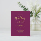 Papier Mariage Fuchsia Gold Budget (Debout devant)