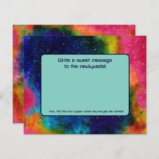 Papier Mariage Galactique Sci-Fi  Rocket Ship Contest Pap (Devant / Derrière)