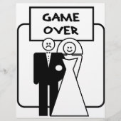 Papier Mariage "Game Over" (Devant)