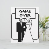 Papier Mariage "Game Over" (Debout devant)