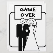 Papier Mariage "Game Over" (Devant / Derrière)