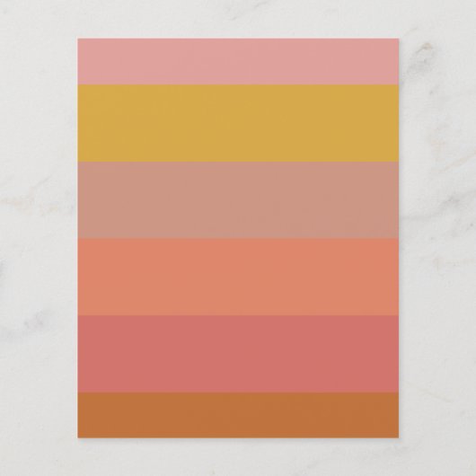 Papier Mariage Géométrique à Rayures Jaunes et Orange Cha (Dos)