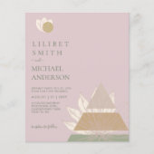 Papier Mariage Géométrique Abstrait Japandi Scandinave (Devant)