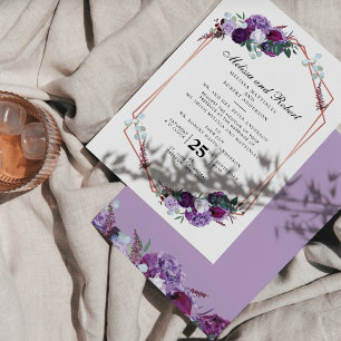 Papier Mariage géométrique Budget moderne violet
