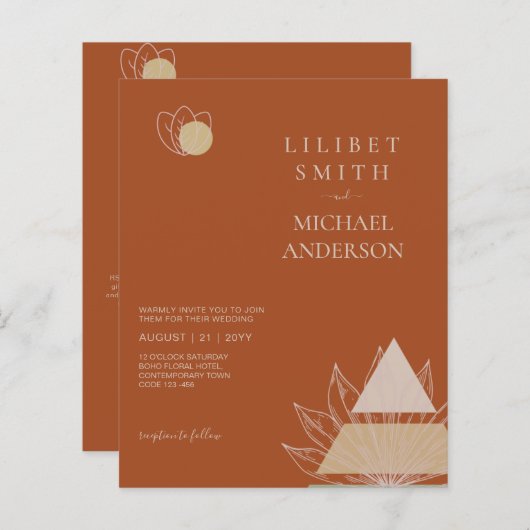 Papier Mariage géométrique japonais Abstrait (Devant / Derrière)