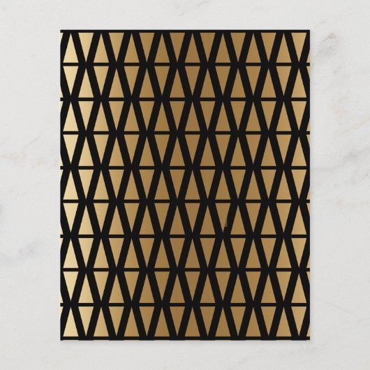 Papier Mariage Géométrique Moderne Or et Noir à Budget Ré (Dos)