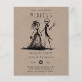 Papier Mariage gothique Cartoon Bride Groom manuscrit (Devant)