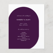 Papier Mariage graphique géométrique minimal violet moder (Devant)