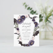 Papier Mariage Halloween gothique budget sombre violet (Debout devant)