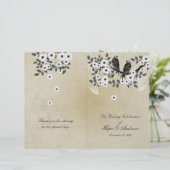 Papier Mariage Inséparable forestier enchanté (Debout devant)