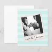 Papier Mariage Instagram Photo Retro frame Texte personna (Devant / Derrière)