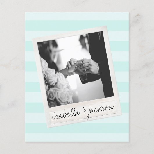 Papier Mariage Instagram Photo Retro frame Texte personna (Devant)