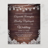 Papier Mariage Invitation Petit Budget Jarres Rustiques a (Devant)