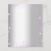 Papier Mariage lavande argent florales abeilles invitatio (Dos)