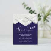 Papier Mariage LeahG Budget Marine Silver Deco (Debout devant)