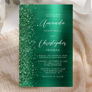 Papier Mariage Métal Brossé Vert Émeraude Budget