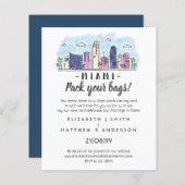 Papier MARIAGE MIAMI Destination manuscrite moderne (Devant / Derrière)