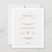 Papier Mariage Minimal Beige QR-code Rien de Fantaisiste (Devant)